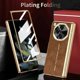 thumbnail image 5 of For Oppo Find N3 5G Phone Case with Tempered Glass Film Electroplating Leather PC Mobile Cover - Bro, 5 of 5
