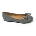thumbnail image 2 of Victoria K Women's Glen Plaid Matching Bow With Rhinestone Ballerina Flats, 2 of 5