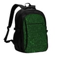 thumbnail image 1 of Fotbe Emerald Green Sparkling Mochila con Estampado y Puerto USB para Hombre y Mujer, Mochila Antirrobo, Mochila de Viaje, Mochila Escolar, Mochila Universitaria, 1 of 7
