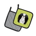 thumbnail image 2 of Carolines Treasures BB1292PTHD Checkerboard Lime Green Japanese Chin Pair of Pot Holders , 7.5HX7.5W, multicolor, 2 of 3