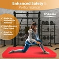 thumbnail image 4 of Foamma Gymnastics Mat - 6" x 4 ft x 8 ft, Red Landing Mat for Kids and Adults, Wrestling Mat with Waterproof Cover, High-Density Tumbling Mat, Gymnastics Equipment for Indoor and Outdoor, 4 of 7