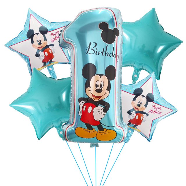 Suministros de decoración para fiesta de cumpleaños de Mickey, globos de aluminio de globos de Mickey para fiesta temática de Mickey Mouse ShuxiuWang 8390611618858