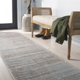 thumbnail image 2 of SAFAVIEH Martha Stewart Isabella Greta Striped Runner Rug, Grey/Gold, 2'2" x 9', 2 of 10