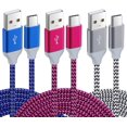 thumbnail image 2 of RGHJAR-USB C Charging Cord [3Pack 10ft],USB C Cable Fast Charger,USB A to USB C Nylon Braided USB C Charging Phone Charger Compatible with Samsung Galaxy S24 S23 S22 S21 S20 S10 Note 20 10 A20 A51 A7, 2 of 3