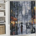 thumbnail image 6 of Awypu Chic Modern Bathroom Decor Paris Street View City Waterproof Shower Curtain Multiple Sizes White, 6 of 7