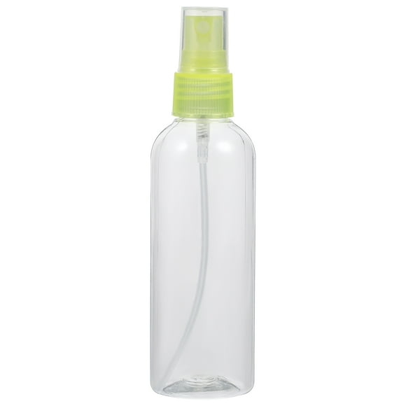 El plástico portátil recargable Fuma fina Perfume maquillaje Rociador vacío claro Botella Atomizadores cosméticos Botellas de aerosol de PET Bomba 100 ML (color aleatorio)