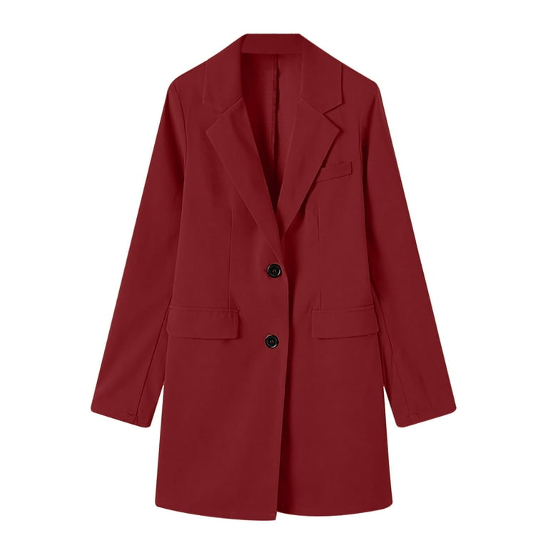 Wool Trench Coats for Women Winter Fall Fashion Notch Collar