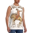 thumbnail image 2 of Fotbe Cowboy Rodeo Guitar Print Men's Sleeveless Muscle Tank Tops Casual T-Shirts for Gym Workout Beach-Small, 2 of 7