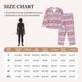 thumbnail image 4 of KLL red blue Snow Mountain Print Women's Long Sleeve Pajamas with Pants Sleepwear Loungewear 2 Set-XX-Large, 4 of 8