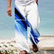thumbnail image 1 of Pantalones largos de verano para hombre, informales, a la moda, con estampado, cintura elástica, rectos, 1 of 5