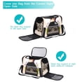thumbnail image 5 of Easter Premium Fabric Cat Carrier | 17x10x11.8 in | 900D Oxford Cloth & Sherpa Base | Lightweight & Durable | Nylon Webbing Straps | Spacious | Pet Bag for Travel & Transportation, 5 of 7