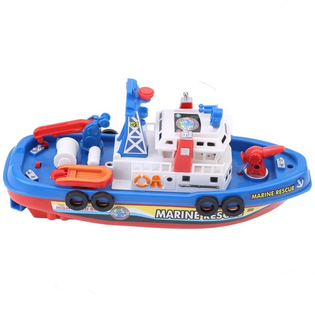 Barco De Bomberos De Juguete Para Niños, Rociador De Agua, Modelo De Barco Con Sonido