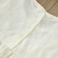 thumbnail image 4 of Siilsaa Little Girl Jumpsuit Girl One Piece Romper Baby Girls Ruffle Sleeve Bodysuit Toddler Girl Jumpsuit Yellow,66, 4 of 8