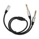 thumbnail image 4 of Cable divisor estéreo en Y de 1/8 de pulgada a 1/4 de pulgada, chapado en oro, de 3,5 mm de canal doble hembra a 6,35 mm de canal doble, cable mono macho de 19,7 pulgadas, 4 of 5