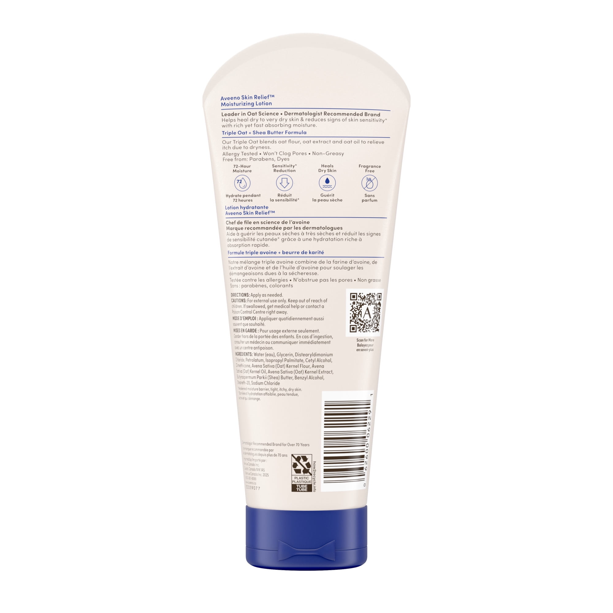 Aveeno Skin Relief Moisturizing Lotion, Shea Butter, Oat, Dry Skin Body Moisturizer, Fragrance Free