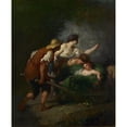 thumbnail image 2 of Jean-François Millet 15x18 Black Ornate Wood Framed Double Matted Museum Art Print Titled - Return from the Fields (C. 1846-1847), 2 of 5