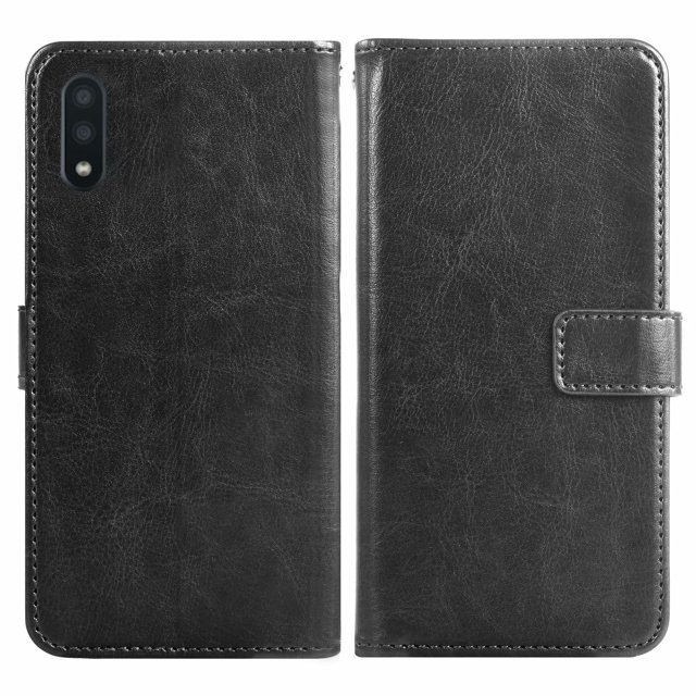 Mobile Phone Cover for Samsung A01, Cover Premium Pu Leather Tpu Flip Cover Magnetic Closure Card Compartment Stand Function Wallet with Lanyard Protective Cover