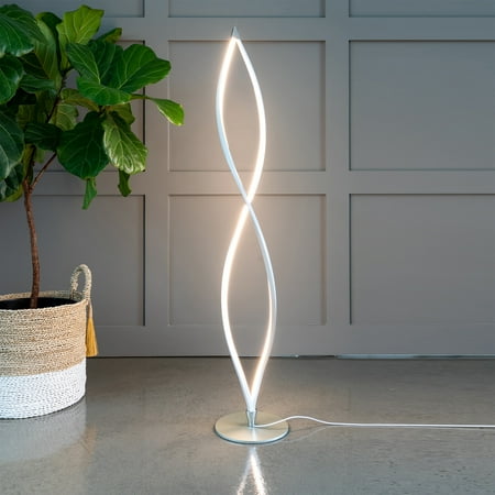 Brightech Twist Led Spiral Decorative Standing Floor Lamp With Dimmer Silver Canada Brightech Twist Led Spiral Decorative, Gray Twist Floor Lamp