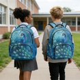 thumbnail image 4 of DISNIMO Kids Backpack for Girls Peacock Printed 17" Lightweight School Backpack with Padded Straps and Multiple Pockets Elementary Middle Bookbag, Back to School Gifts, 4 of 7