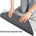 thumbnail image 3 of White Marble Gold Line Pattern Hot Yoga Mat Towel Non Slip for Hot Yoga - Quick-Drying Yoga Mat Cover with 4 Corner Pockets with Travel Bag - Hot Yoga Towel Non Slip 70"x26", 3 of 6