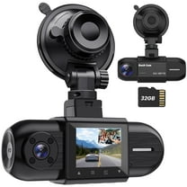 NEXPOW Dash Cam Front and Inside, 1080P FHD Car Camera with Rear IR Night Vision, Accident Lock, 24H Park Mode, G-Sensor, Included 32GB Card