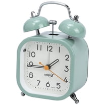 Unique Bargains Square Mechanical Loud Alarm Clock Green 3.3"L x 2.2"W x 4.6"H