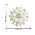 thumbnail image 2 of Botón de perla flor de cristal broche de adorno de diamantes de imitación accesorios decorativos de aleación 5 piezas sidaley HA8758-00B, 2 of 6
