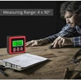 thumbnail image 3 of Magnetic Table Saw Angle Finder Tool - Digital Inclinometer - 0 to 90 Degree Angle Cube Digital Protractor Gauge, 3 of 3