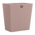 thumbnail image 1 of Cesto papelero cuadrado La Ardilla Rattan rosa satín, 1 of 5