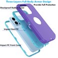 thumbnail image 4 of Takfox Wireless Charging Silicone Protective Cell Phone Case for Apple iPhone 11, Purple, 4 of 10