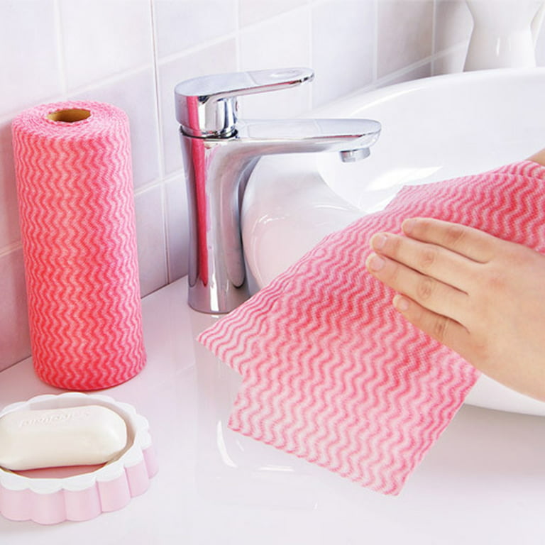 Coffee Disposable Kitchen Towels Cleaning Cloths Household Dish Cloths  Rolls Non-woven Absorbent Handy Wipes Oil Bbsorbing Papers