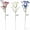 flowers-B, variant on WWC 4th of July Artificial Flowers Set, Patriotic Red White Blue Silk Flower Bunch for 250th Anniversary Independence Day Table Home Decor