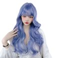 thumbnail image 4 of Peluca estilo Europa y Estados Unidos, cabello largo y rizado para mujer, flequillo al aire, peluca gris de abuela, tocado, cabello lolita, 4 of 4