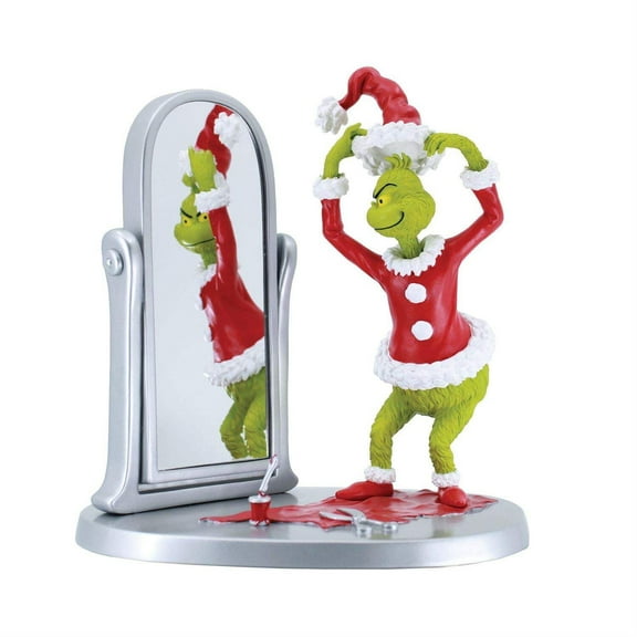Department 56 Grinch Mirror Christmas Figurine Christmas Figurine 7.36in H