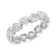 thumbnail image 1 of 2.00 Carat Heart Cut Natural Diamond Beautiful Bridal Eternity Band for Bride Solid 14K White Gold Size 5, 1 of 7