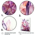 thumbnail image 3 of Designart "Essence of Pink Amethyst Geode I" Landscapes Framed Wall Art - Traditional Pink Stone Geode Entryway Framed Wall Art, 3 of 6