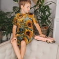 thumbnail image 4 of Balery Sunflower Field Art Conjunto de Pijama Infantil de Manga Corta con Estampado – Ropa de Dormir de Algodón Suave-XX-Large, 4 of 6