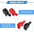 thumbnail image 3 of 3 Pair Battery Terminal Insulation Covers 37mm Length 7mm 0.28" Car Battery Post Cap for Motorcycle, 3 of 6