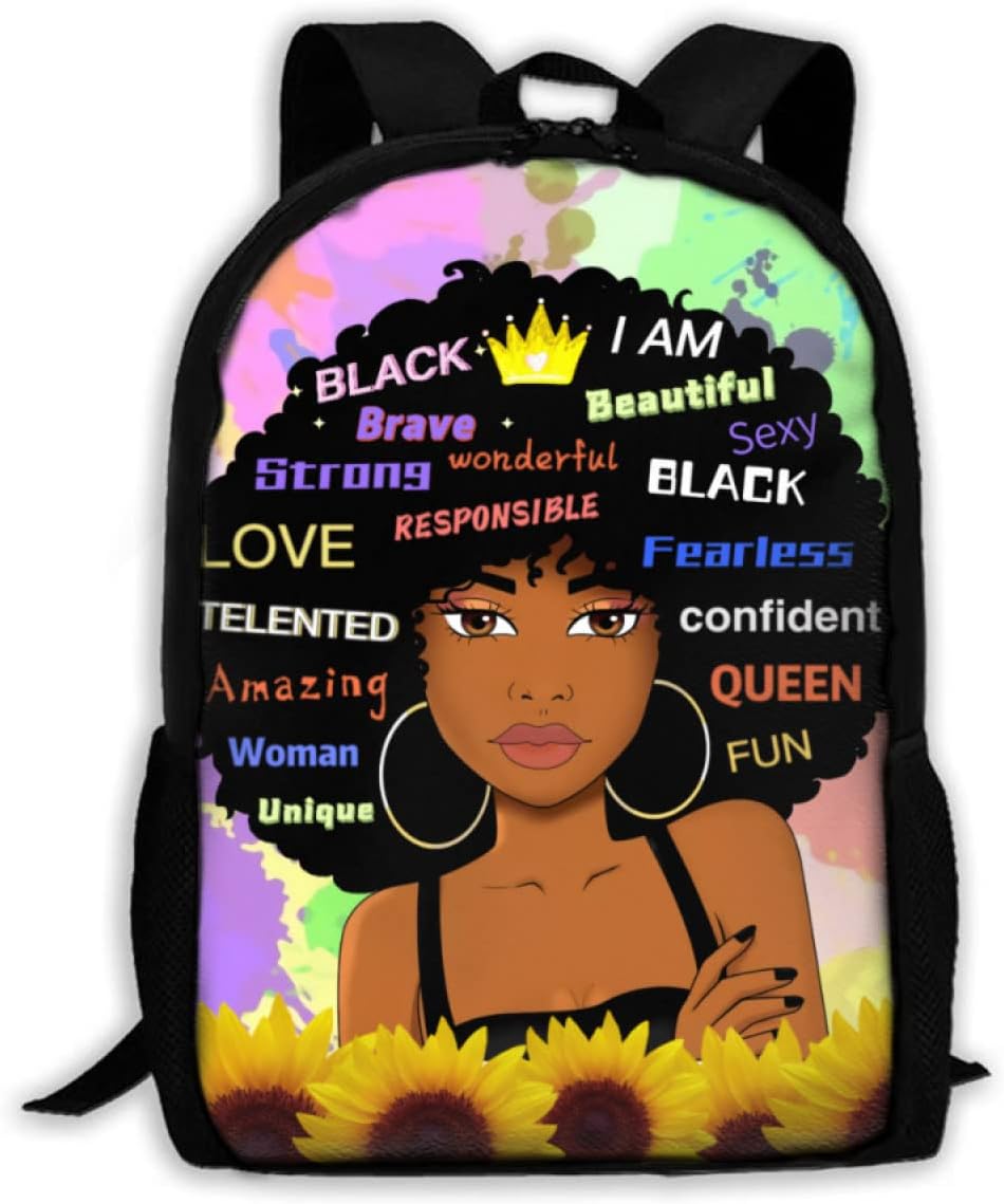 GDAKE African Book Bag African Black Girl Backpack School Bookbag