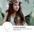 thumbnail image 4 of 1pc Woman Lock Pendant Necklace Clavicle Chain Simple Vintage Chain Necklace, 4 of 6