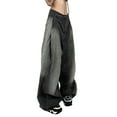 thumbnail image 2 of Lnzyyephy Women Washed Distressed Jeans Loose Wide Leg Pants Casual Elastic Trousers for Work Office Streetwear, 2 of 7