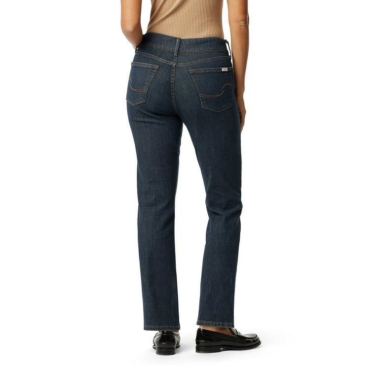 Levi Strauss Signature Women s Shaping Perfect Pull On Straight Jeans Walmart
