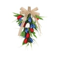 thumbnail image 2 of American Flag Hanging Garland with Upside-Down Tulips for Independence Day Front Door Decor, 2 of 6