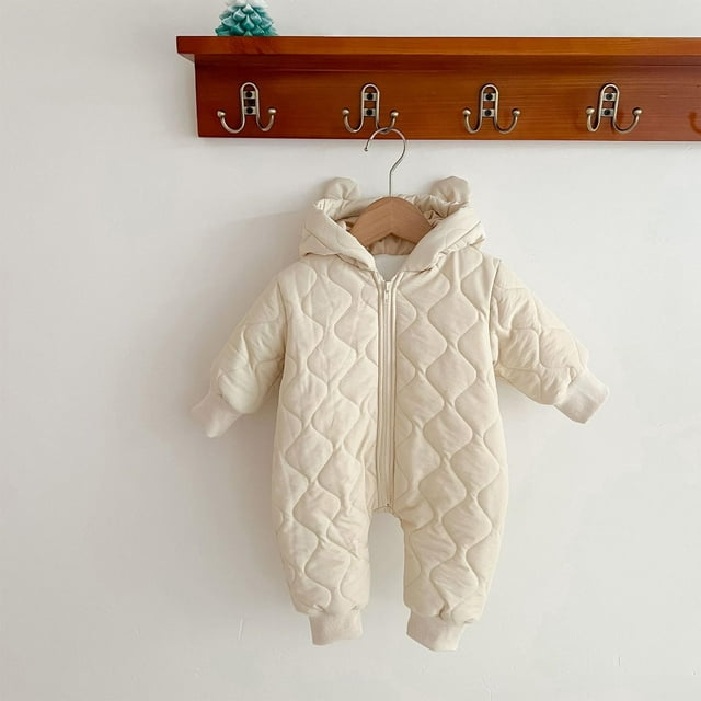 RXIRUCGD Mode Fille et Garçon Combinaison Décontractée à Manches Longues et Col Rond pour Enfants (Blanc, Taille : 3 Mois)