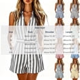 thumbnail image 3 of Vhkiploz Summer Rompers For Women's Wide Leg Belted Short Jumpsuits One-Piece Beach Vacation Travel Athletic Outfit Sets Striped V-Neck Sleeveless Outwear Playsuits With Pockets, 3 of 8