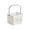 White, variant on Handheld Shower Caddy Basket, Square Drainable Bath Storage Organizer, Plastic Toiletry Holder for Shampoo, Soap, Shower Gel and Bathroom Essentials Storage, White