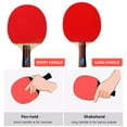 thumbnail image 3 of Ping Pong Paddles Quality Table Tennis Rackets 2 Ping Pong Bats Long Short Handle Ping, 3 of 8