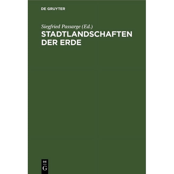 Stadtlandschaften der Erde, (Hardcover)