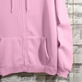thumbnail image 4 of Women's Lightweight Hoodies Full Zip Up Oversized Sweatshirts with Pockets Long Sleeve Thin Casual Hooded Jackets, 4 of 4