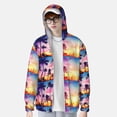 thumbnail image 2 of Kdxio Tropical Palm Tree at Sunset Print Women Men Sun Protection UPF 50+ Jackets Zip Up Long Sleeve Hoodie Hiking Lightweight with Pockets, 2 of 7